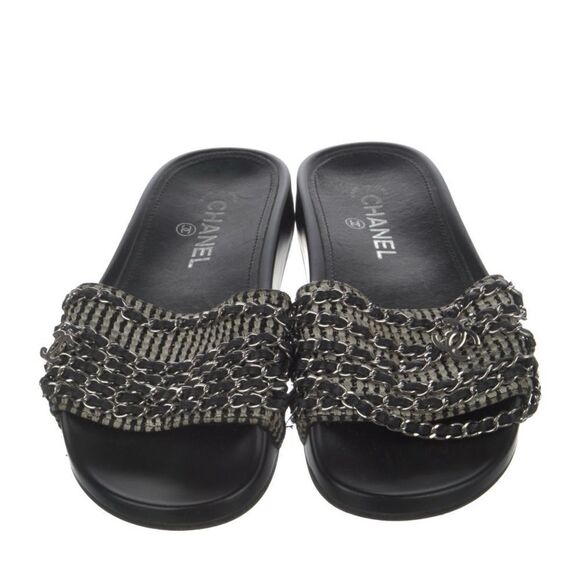 Chanel interlocke CC slides size 8 - Picture 1 of 7